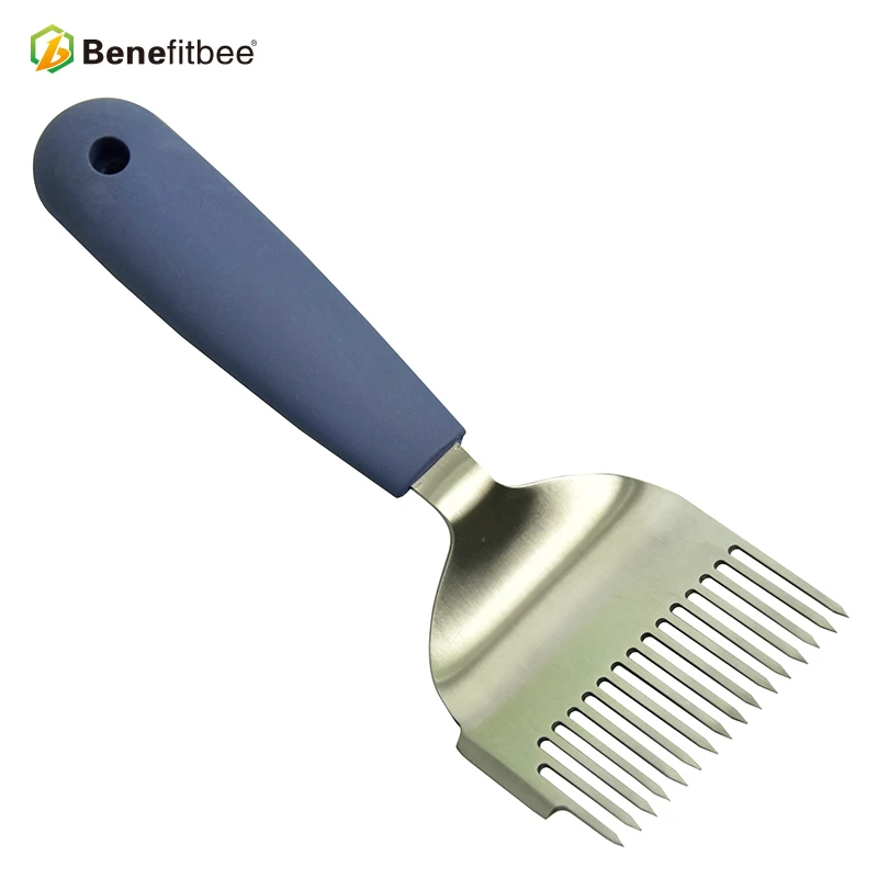 Бренд Benefitbee, вилка из нержавеющей стали для разворачивания, вилки для меда, пчела, инструменты, силиконовая ручка, скребок для пчеловодов, оборудование для пчеловодов