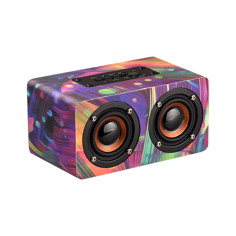 Цветной деревянный Bluetooth/беспроводной динамик eye cat объемный 3D с граффити
