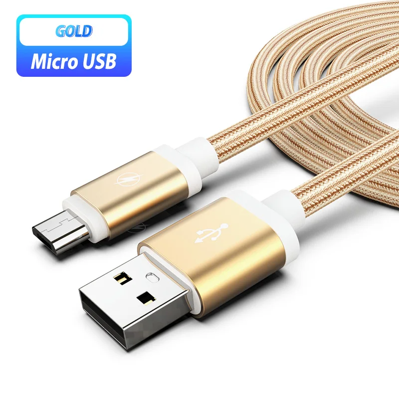 3 м 2 м 1,5 м 1 м Micro USB кабель а Usb кабель для зарядки Android короткий Usb шнур 25 см для Samsung Galaxy J3, J5, J7 года J4 J6 J8 - Цвет: gold