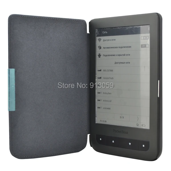 Защитный умный кожаный чехол для PocketBook Touch 624/626 ereader + Защитная пленка экрана 1 шт. |