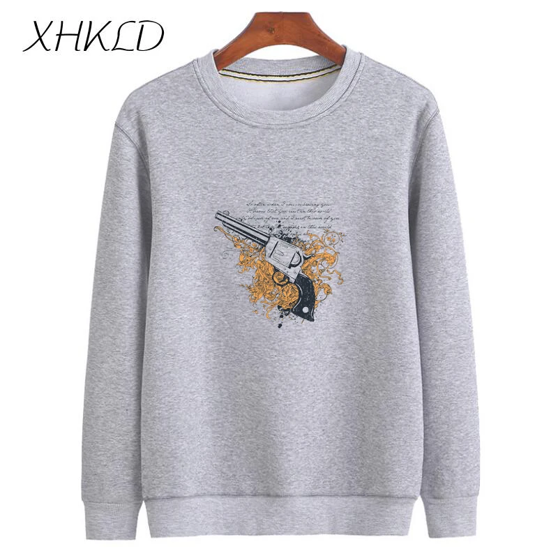 Новая зимняя мужская Толстовка XHKLD с длинным рукавом Повседневная Уличная одежда