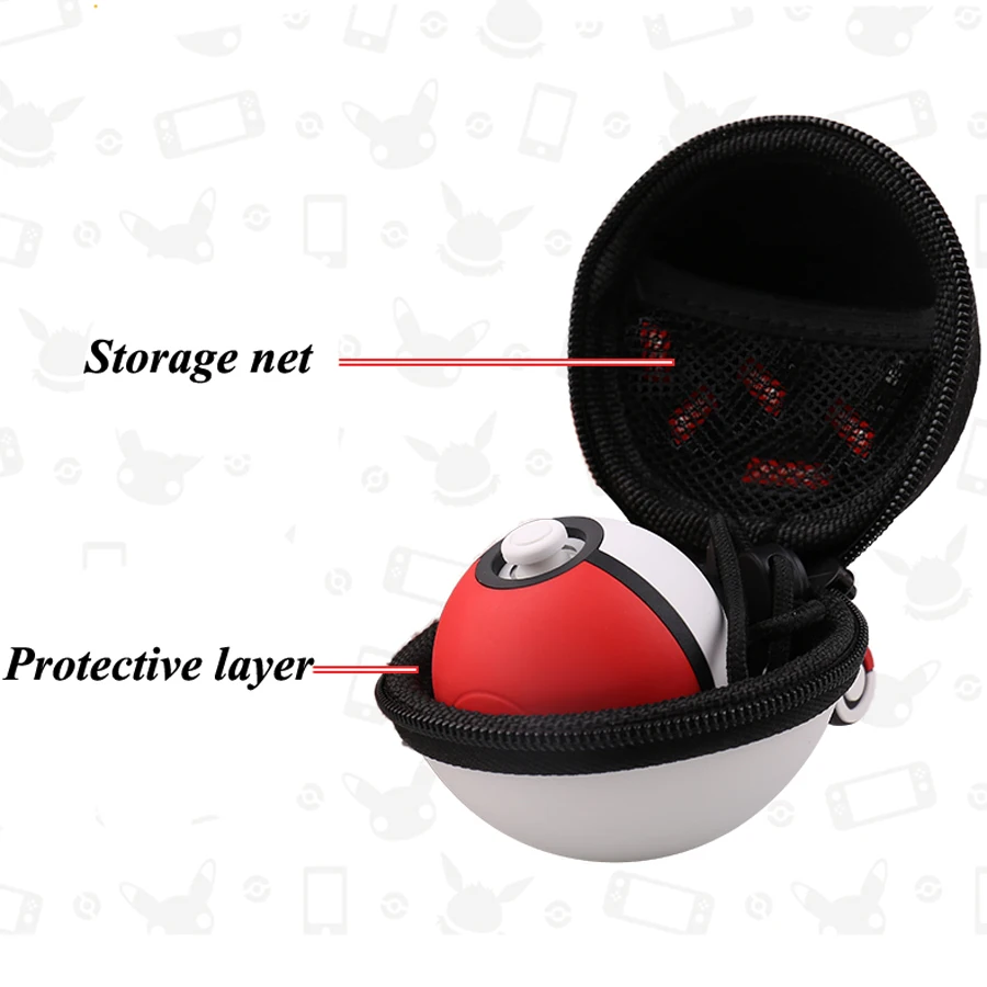 Покемон Гоу плюс Чехол для переключателя аксессуары Pokeball портативный ЭВА