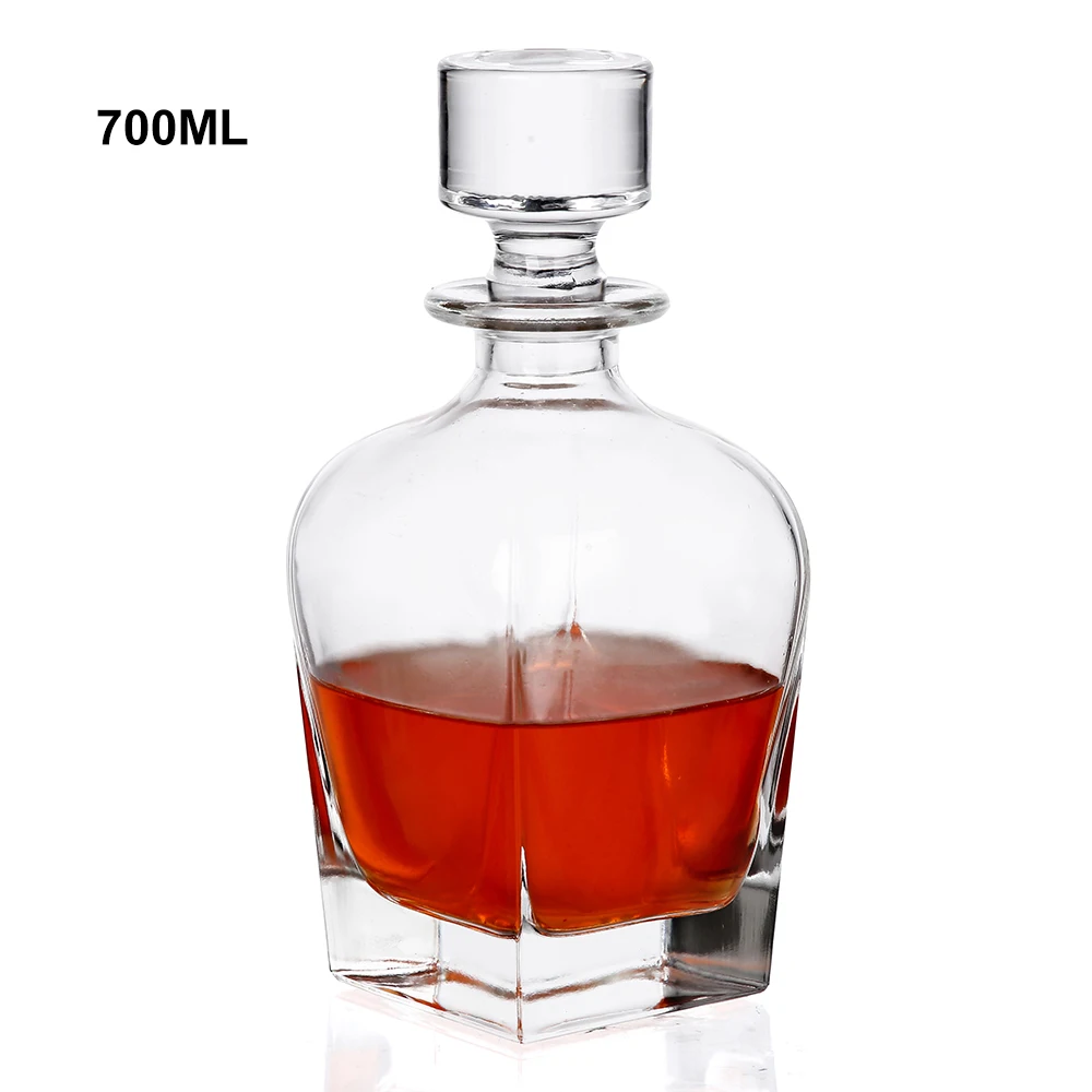 

1Pcs Whisky Glass Bottle Wine Decanters 500ml 700ml 750ml 900ml Top Grade Brandy Vodka Gin Rum Glass Cup As Gift For Man