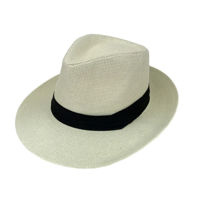 Новая летняя пляжная шляпа для мужчин и женщин черно-белая Панама модные шапки