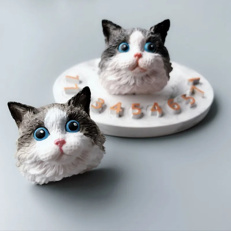 Ragdoll силиконовая форма в форме кошки для торта искусственная украшения