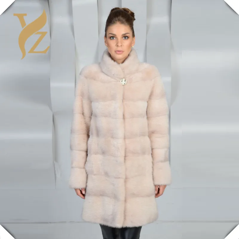 Модные 100% из натурального меха норки пальто с мехом для женщин светильник