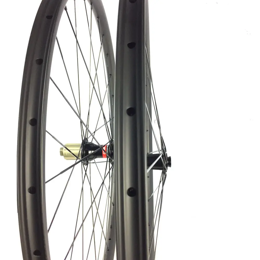 BIKEDOC 29er Carbon Fibre Mountain Bike Tubeless Wheels 27MM Width 23MM Depth Central lock Wheel set | Спорт и развлечения