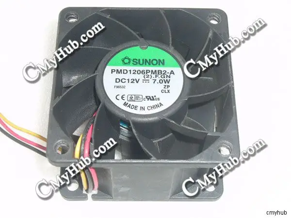 For SUNON PMD1206PMB1-A (2).F.GN DC12V 10.6W 3Wire 3pin 6038 60x60x38mm Cooling Fan | Компьютеры и офис