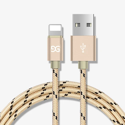 Кабель GUSGU USB Lightning для зарядки и передачи данных iPhone длина 0.3м/1м/1.5м цвет