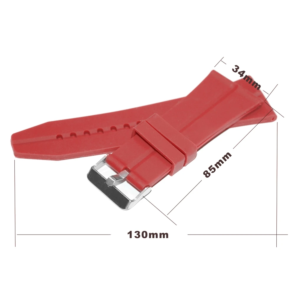 Ремешок для часов Happy Red из силиконовой резины размеры 34 мм WB1045D34JB|watch band strap|band