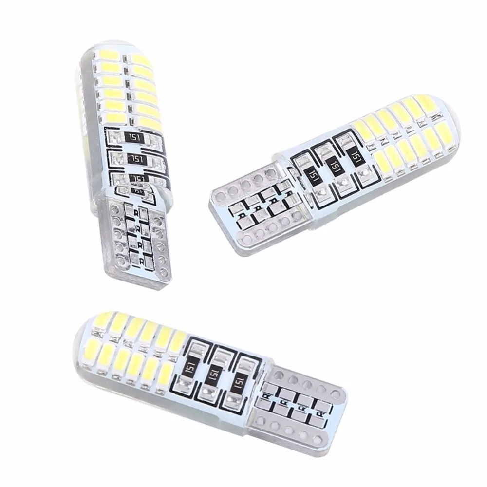 4X6000K белый T10 3014 24SMD светодиодный световой индикатор автомобиля 280LM угловой