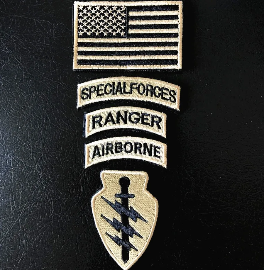 20 шт. Вышивка Американский флаг патч ткань спецназ Ranger Airborne тактическая эмблема