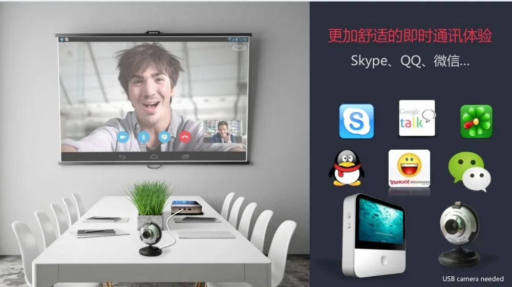 Zte Spro2 LTE Band1/3/7/38/39/40/41 UTMS B1/2/5/8 стержень HD Smart Andorid4.4 проектор MiFi поделиться маршрутизатор с Камера