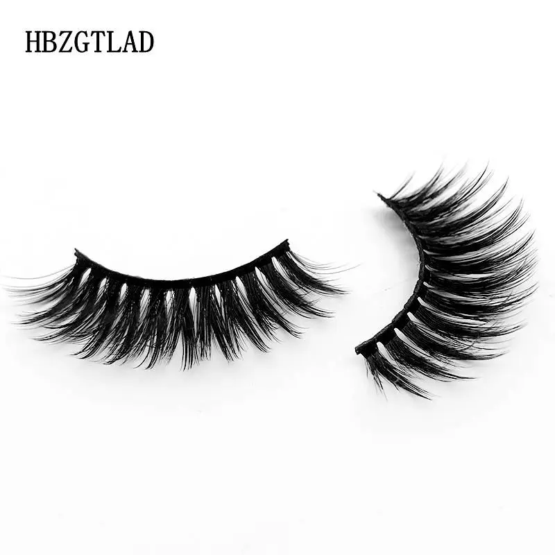 HBZGTLAD 2 пары натуральных накладных ресниц Длинные ресницы для макияжа 3d норковые