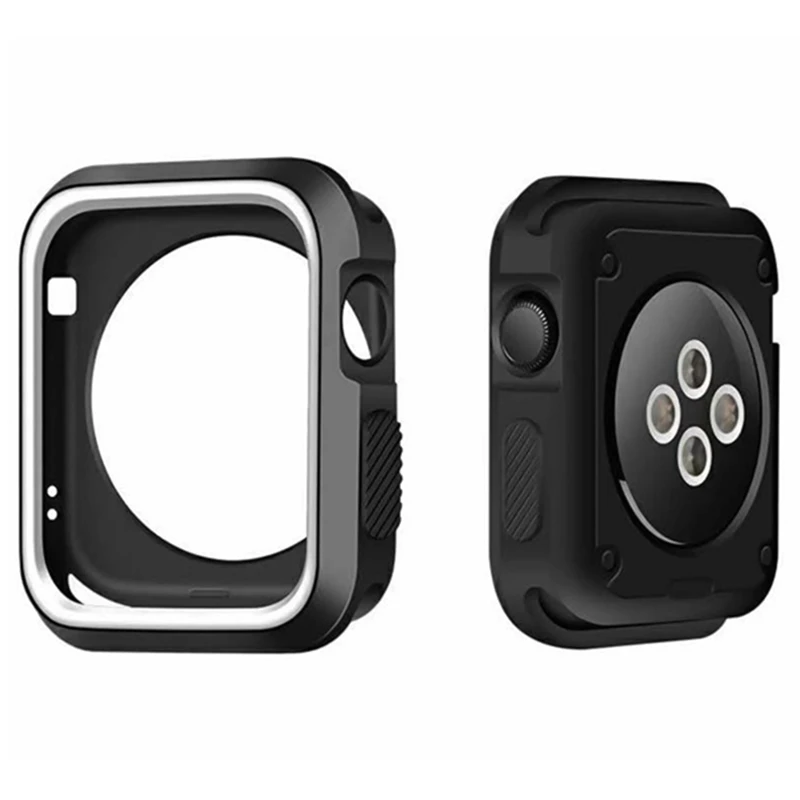 PA2952WT Мягкий силиконовый чехол бампер для Apple Watch iWatch серии 1 и 2 и 3 крышка рамка Полная защита 42 мм 38 мм 40 мм 44 мм - Цвет: PA2952WT