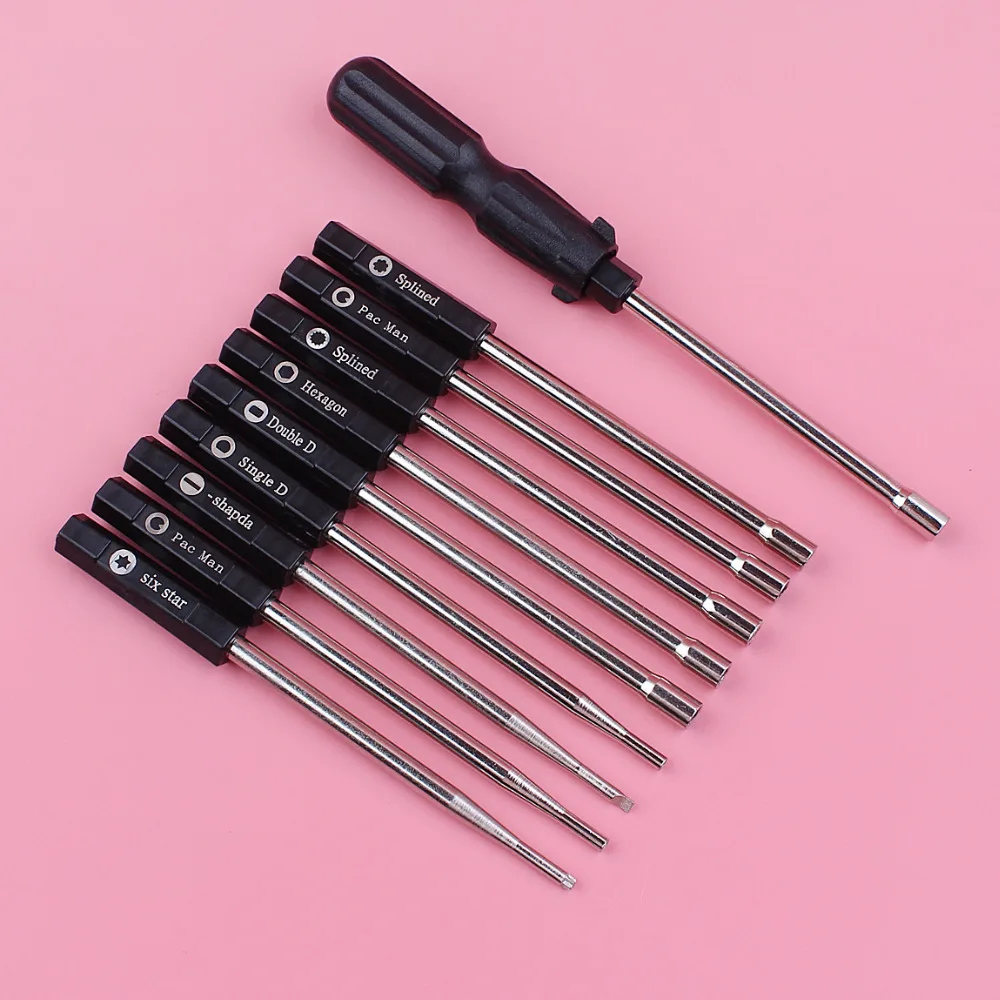 

10pcs Multifunction Screwdriver Carburetor Adjusting Tool Set Kit For Stihl Husqvarna Poulan Craftsman 2 Stroke Engine Part