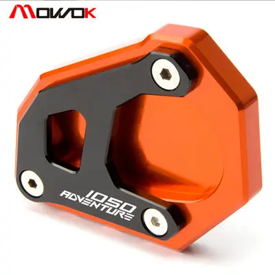 1050 black orange Для KTM 1050 1090 1190 1290 приключение ADV 2007- Мотоцикл с ЧПУ боковая стойка расширения пластины подставки увеличить Pad - Цвет: 1050 black orange