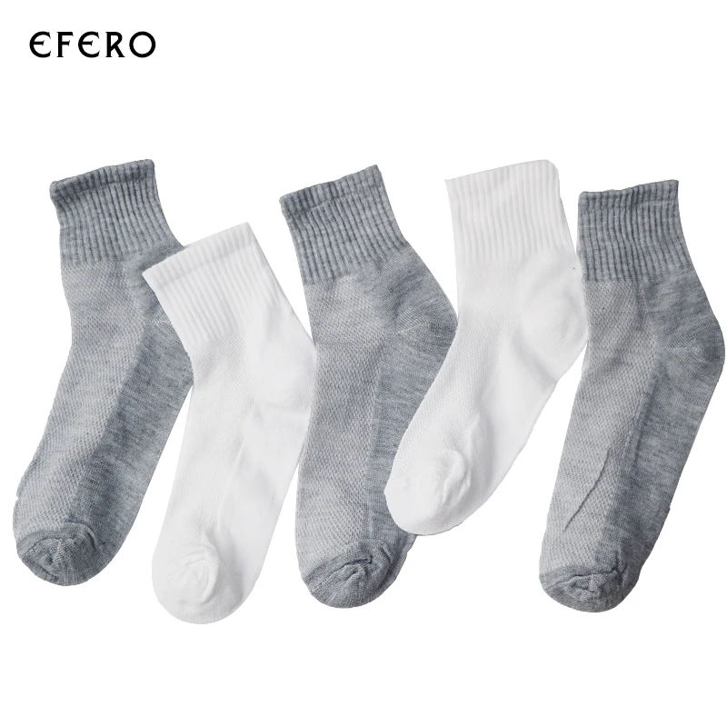 5 пар модные новые однотонные мужские носки повседневные сетчатые летние дышащие