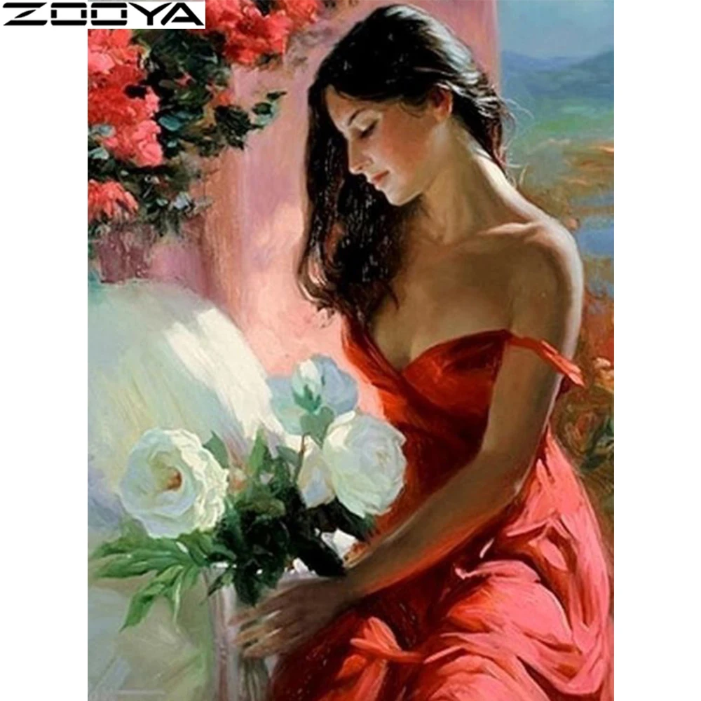 ZOOYA 5D алмазная картина полностью квадратная фото сексуальной женщины Алмазная