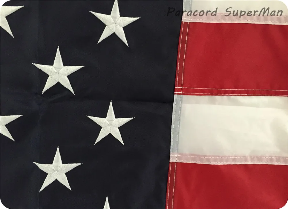 Вышитые звезды 3*5 футов висящий Американский национальный флаг вышивка вышитые