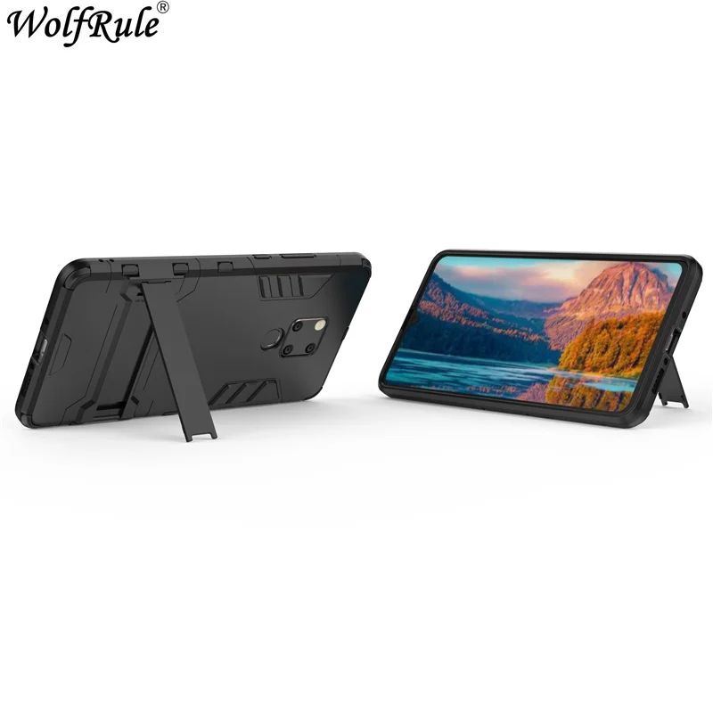 Wolfrole Huawei Mate 20 X Чехол чехол из мягкой резины + пластиковый с подставкой для
