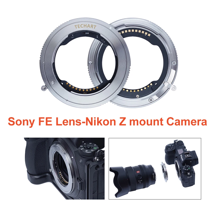 Адаптер для объектива фотокамеры TECHART кольцо с автофокусом Sony FE Tamron Sigma F Mount Lens To
