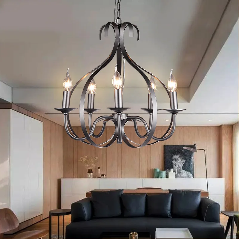 Железная ретро люстра HAIXIANG в европейском стиле простой американский Сельский