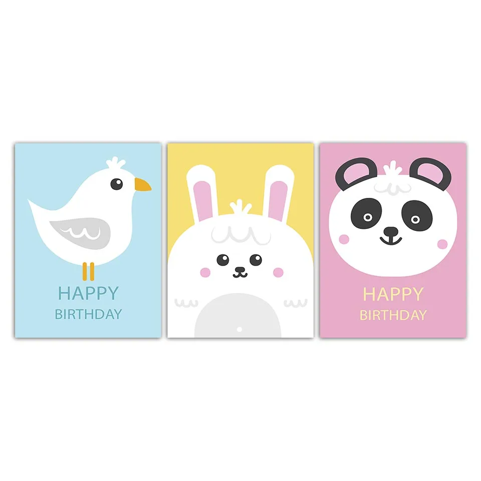 Настенная живопись HD на холсте поп-картины постер с милыми животными и днем