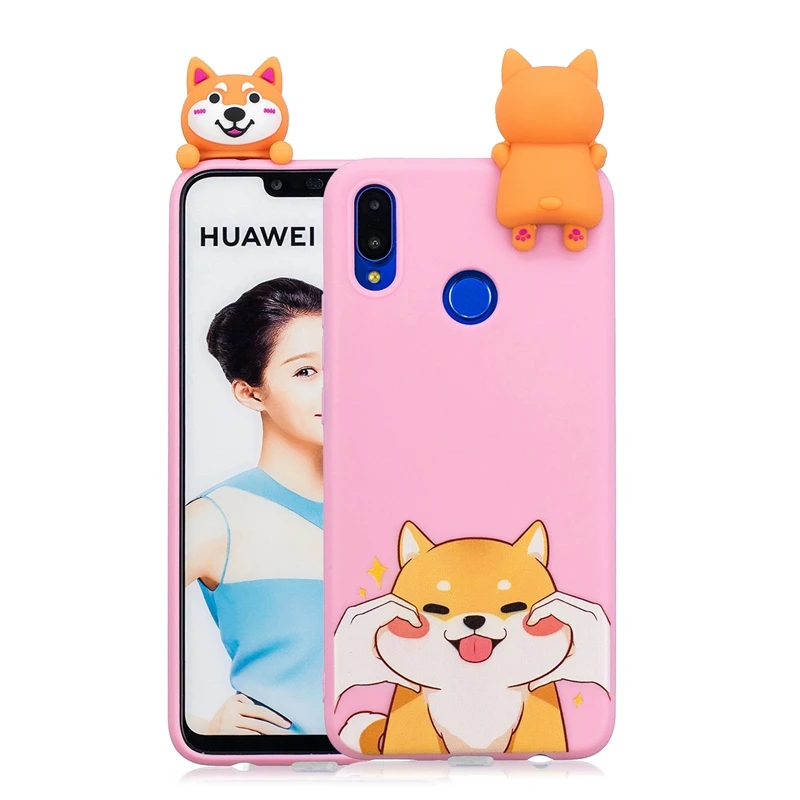 ETUI huawei P Smart дело чести 10 Lite Чехлы Симпатичные 3D панда Единорог собачий силиконовый чехол на huawei P Smart чехол для телефона - Цвет: 4
