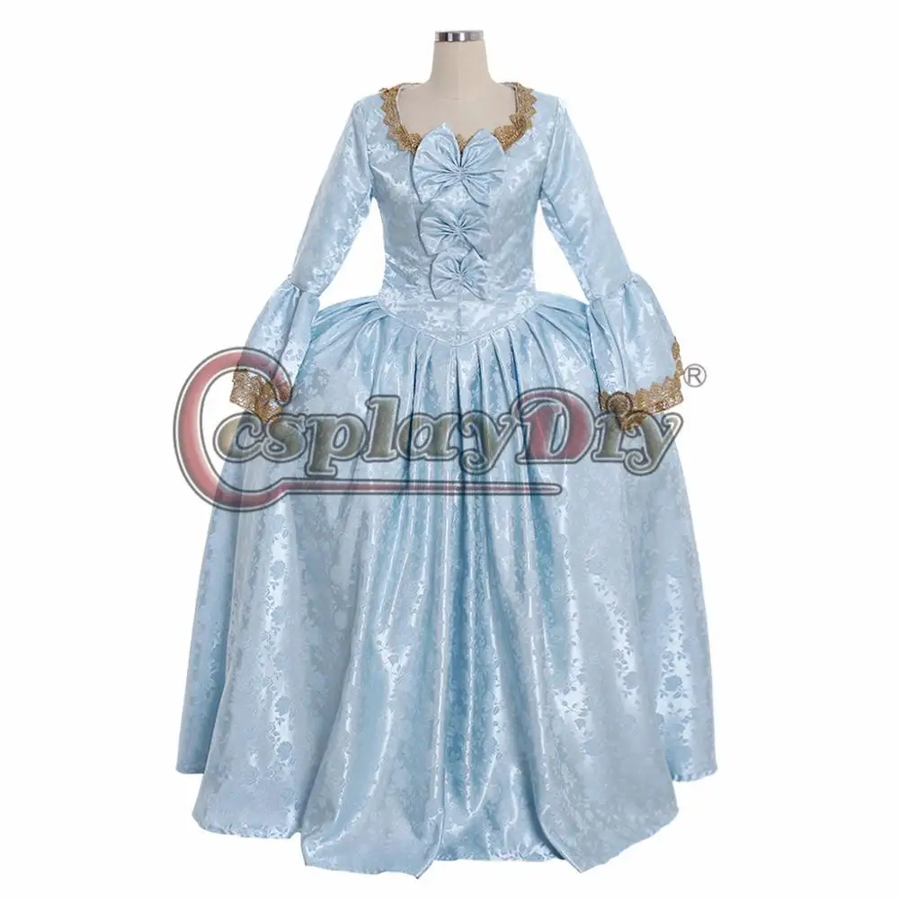 Dress only Cosplaydiy 18 век королева принцесса платье колония рококо Белль платья Марии Антуанетты барокко Бальное Платье синее на заказ - Цвет: Dress only