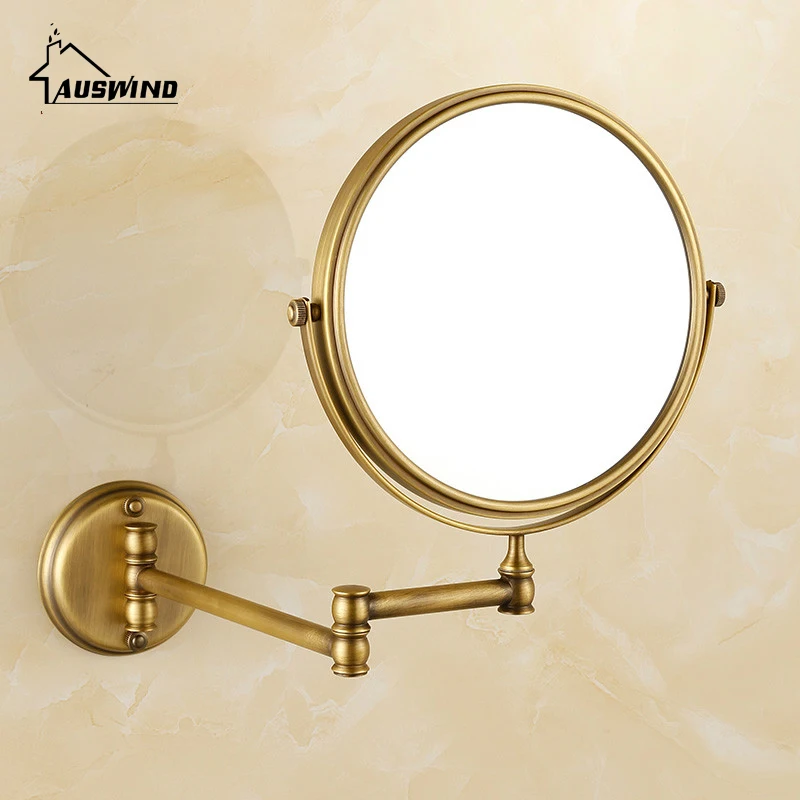 Античная бронзовая медная элегантная Лупа 8 дюймов для зеркала ванной комнаты