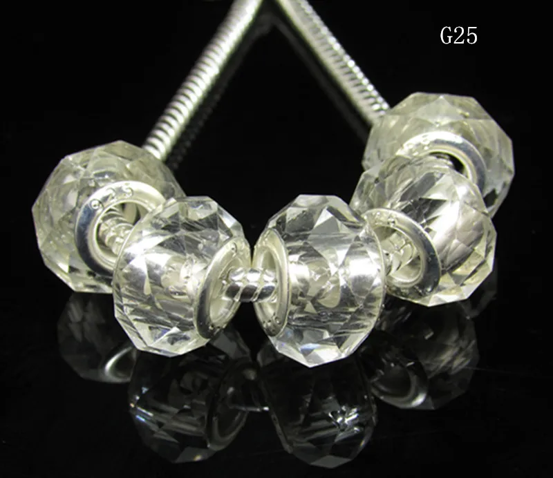 Горячая 20 шт./лот серебряный сердечник много Цвета граненный бисер Кристалл