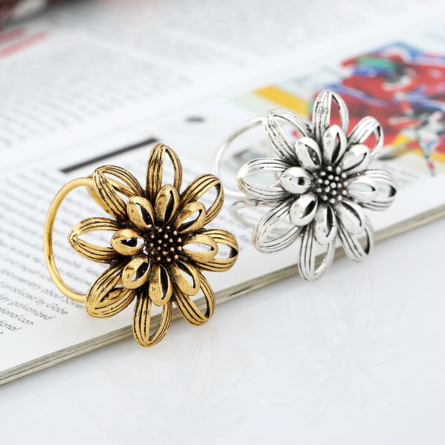 Женская Винтажная брошь-застежка для шарфа в форме цветка | Украшения и