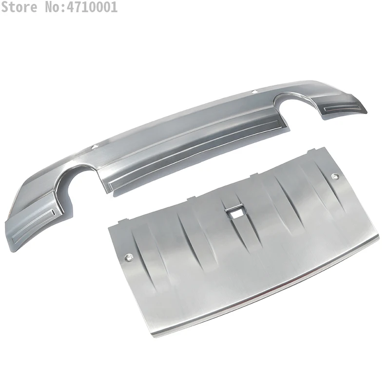 2 шт. защитные пластины для переднего и заднего бампера автомобиля из нержавеющей