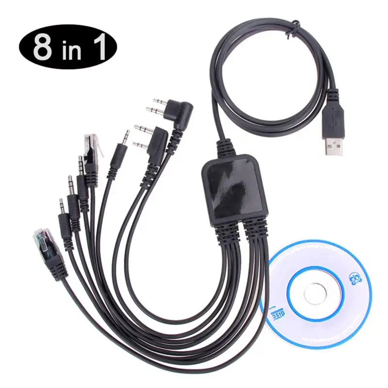 EastVita C2102 Чип 8 в 1 USB кабель для программирования с CD Baofeng и Motorola AXU4100 AXV5100 Kenwood TYT QYT Radio