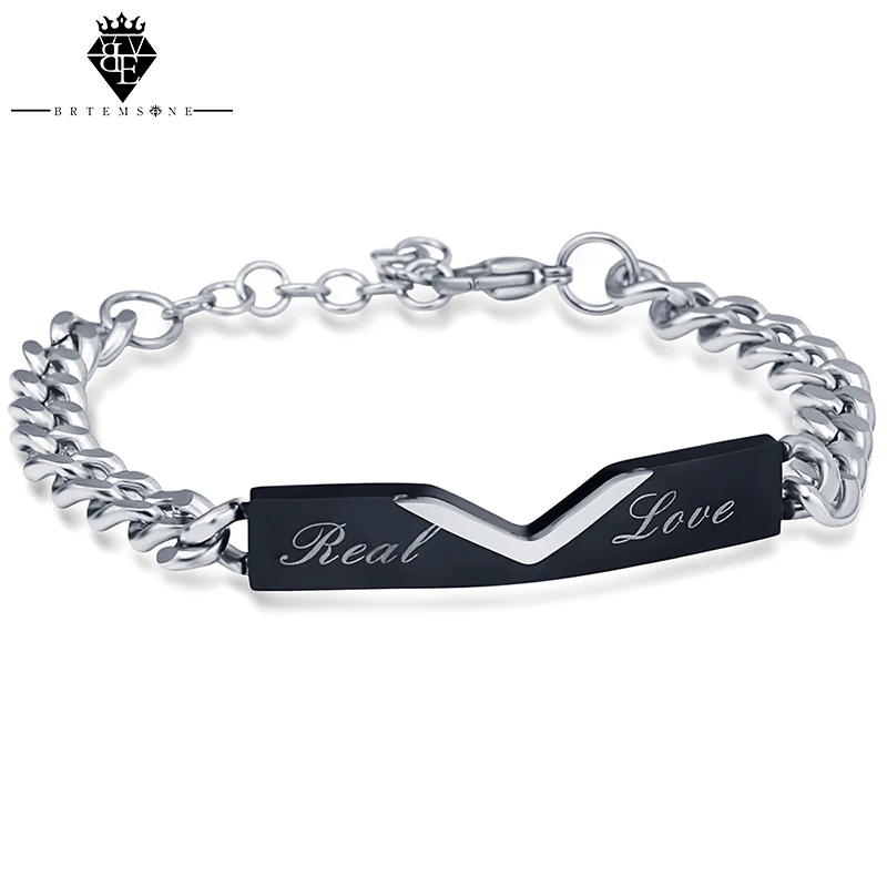 Новый трендовый браслет из нержавеющей стали для женщин простой настоящая