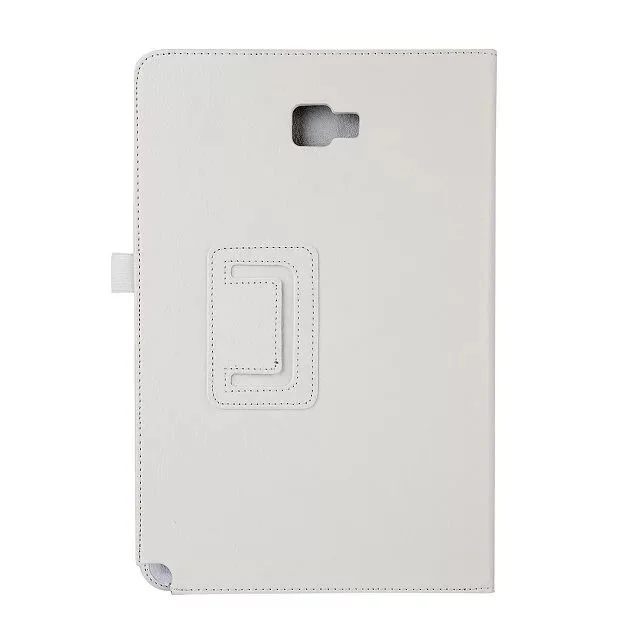 Белый Для samsung Galaxy Tab A6 10,1 P580 P585 S-ручка версия из искусственной кожи Smart Case retina подставка Магнитная сна проснуться Tablet Cover - Цвет: Белый