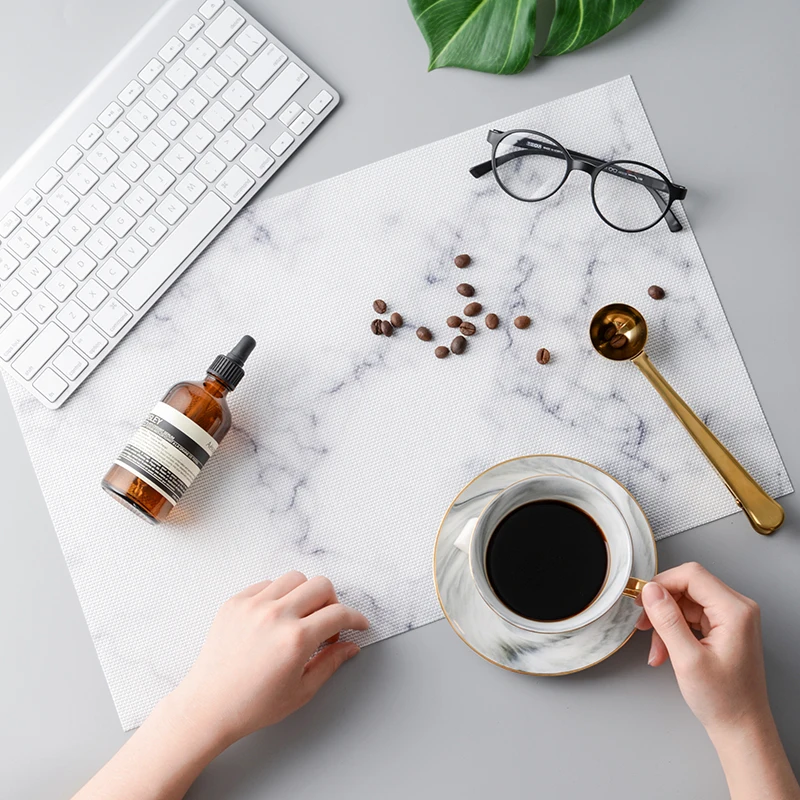 Шикарный зеленый коврик для столовых приборов из ПВХ легко чистится обеденного