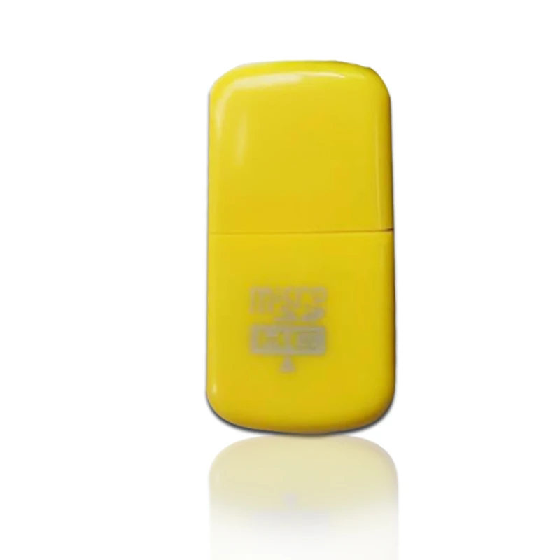 yellow Портативный цветной высокоскоростной USB 2,0 Micro SD Flash TF устройство для чтения карт памяти Microsd Transflash адаптер Мода - Цвет: yellow