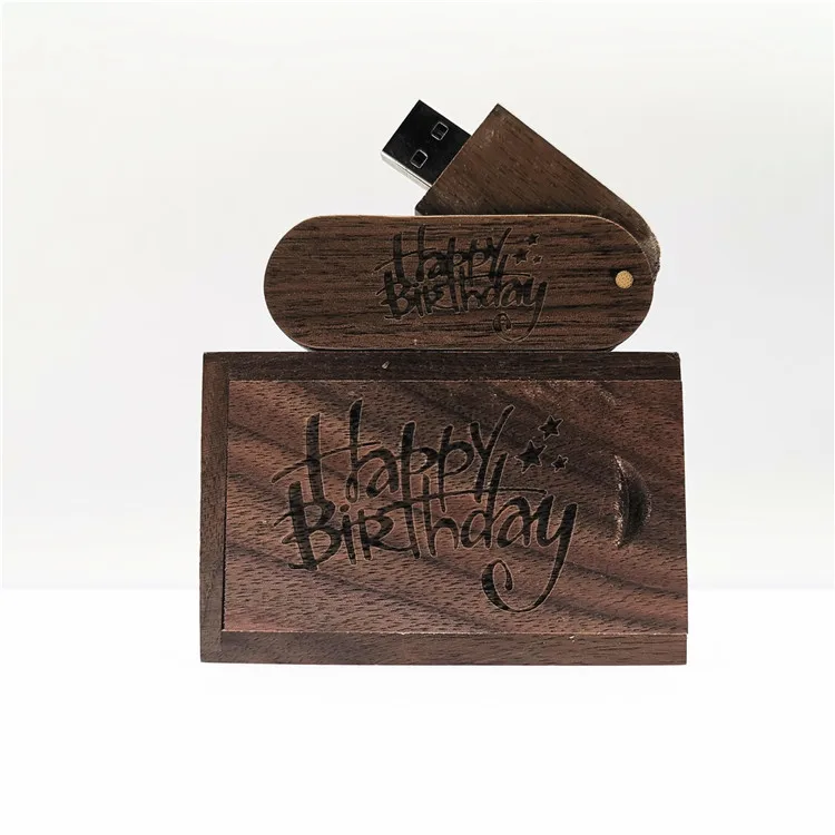 USB-флеш-накопитель деревянный с логотипом заказчика 4-64 Гб |