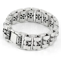bracelets for men jewelry stainless steel bracelet titanium skull new fashion jewelry wholesale fashion large bracelet bangle
