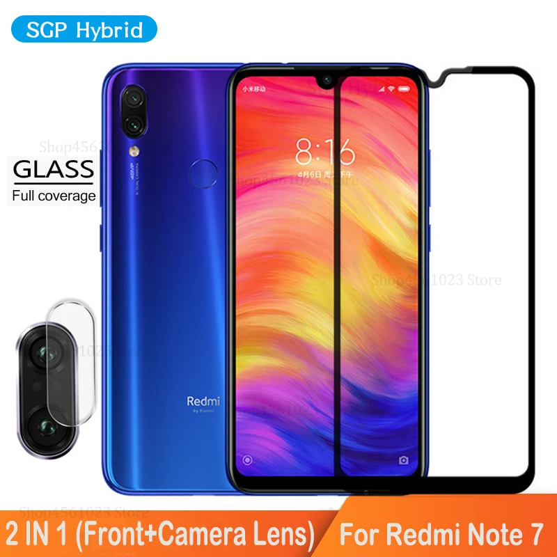 2 в 1 Защитное стекло для Xiaomi Redmi Red mi Note7 Note 7 Защита экрана камеры защитная пленка