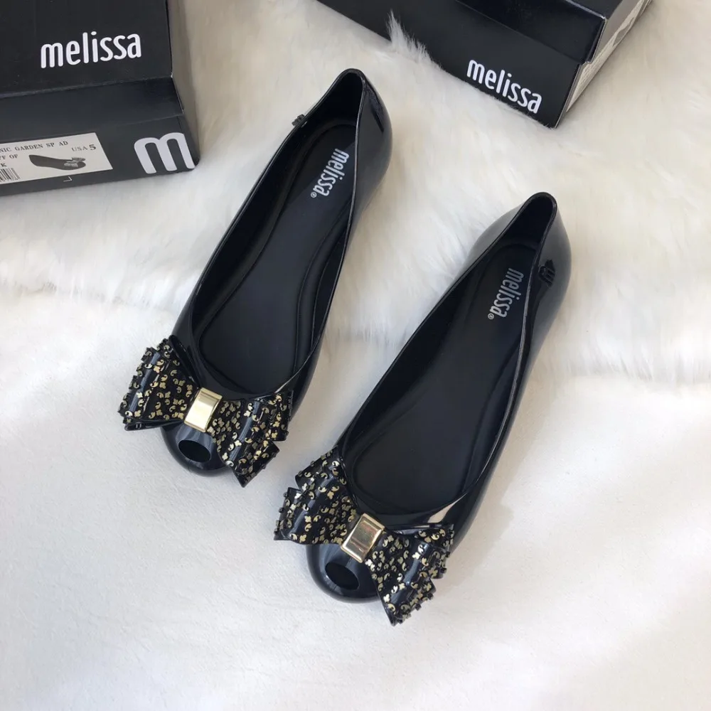 Melissa/женские сандалии с бантом Летние женские Женская обувь Melissa на нескользящей