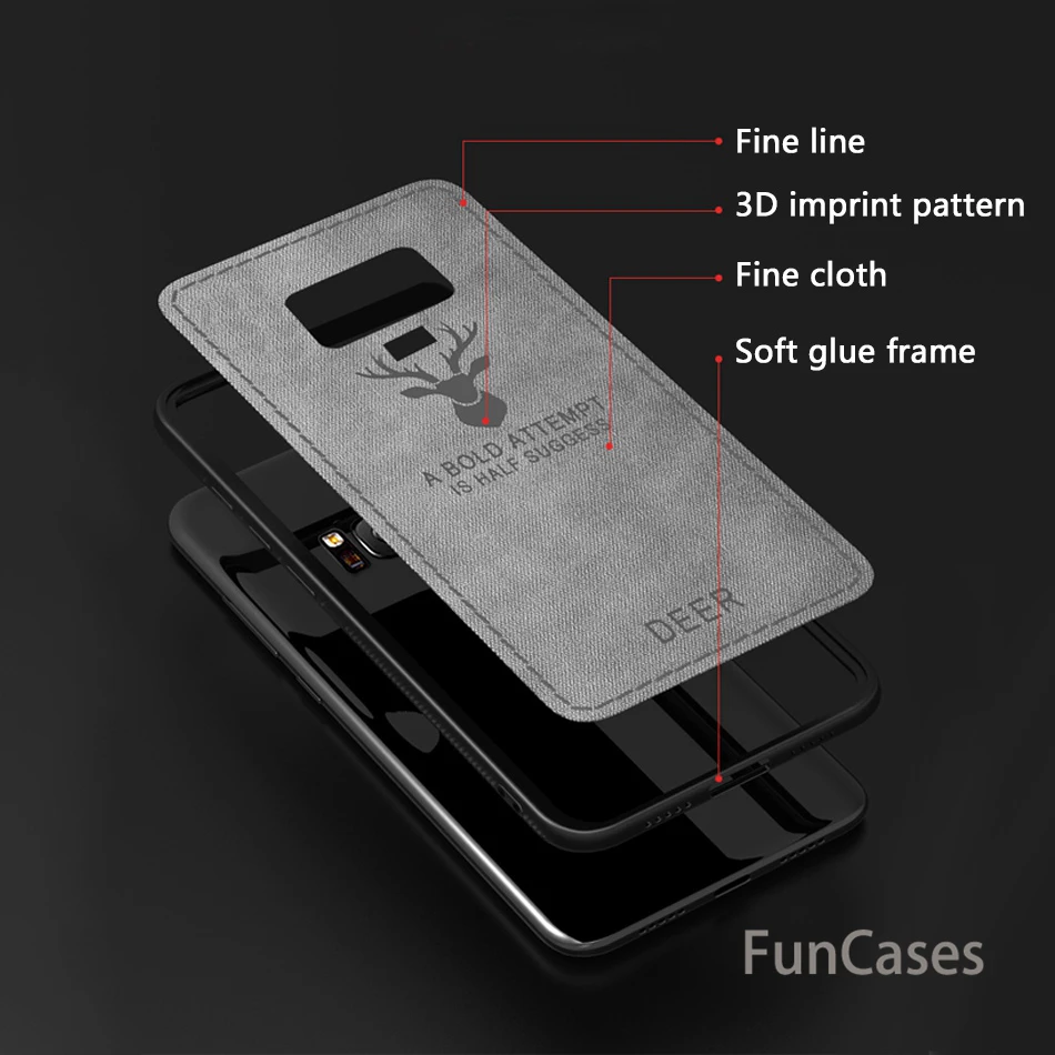 Чехол для телефона samsung Note 9 Ткань олень мягкий чехол Galaxy S9 S8 плюс S7 Edge Coque Funda |