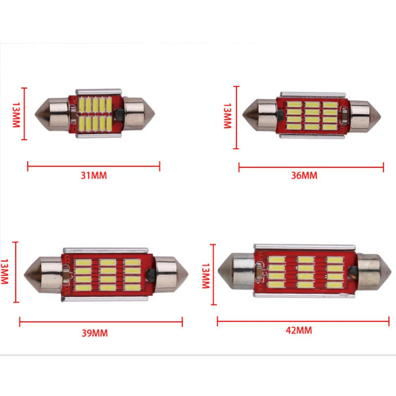 KRADA 8 шт./лот Led C5W автомобильные стеклянные световые линзы Festoon для volkswagen vw golf 4 5 6