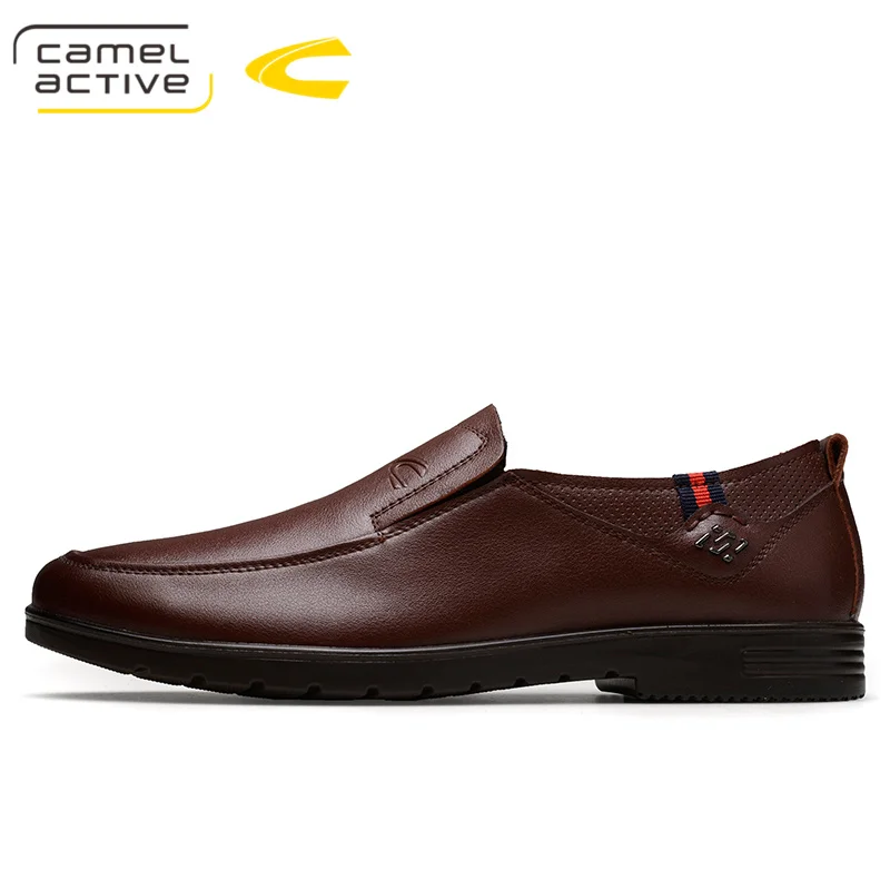 Мужские туфли-оксфорды без шнуровки Camel Active коричневые классические туфли из