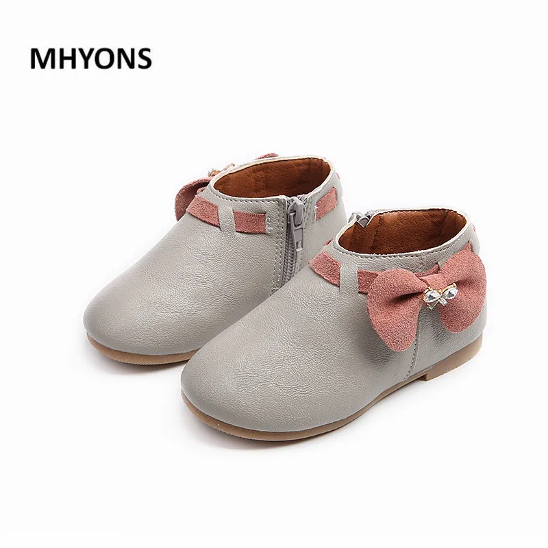 MHYONS/ботинки для девочек Новинка 2019 года Модные осенние детские ботинки принцессы