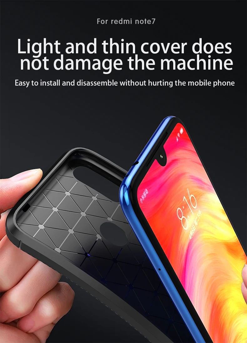 IPAKY для Xiaomi Redmi Note 7 Чехол Мягкий силиконовый чехол бампер противоударный чехол роскошные чехлы для телефонов Xiomi Redmi Note7 чехлы