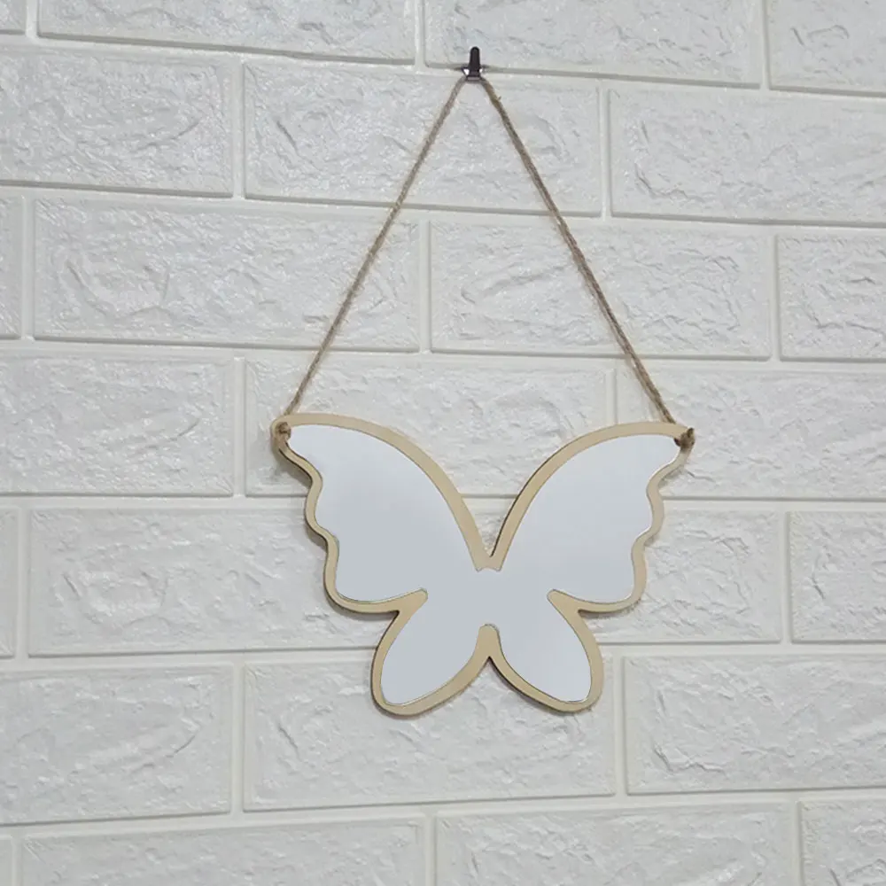 Fashion Mirror Surface Wall Stickers Hanging Mirrior Wooden Acrylic Nordic Kids Room Picture Frame Diy | Дом и сад