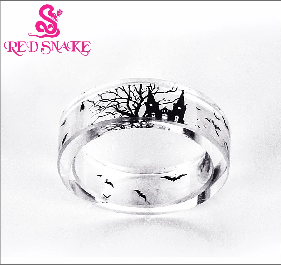 Красная змея горячая Распродажа модная Хэллоуин стиль ручной работы Прозрачная